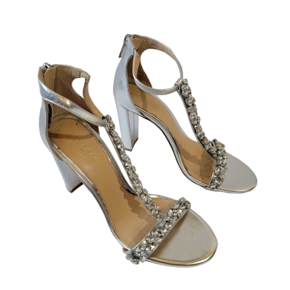 Elegant Silver High Heel Sandals